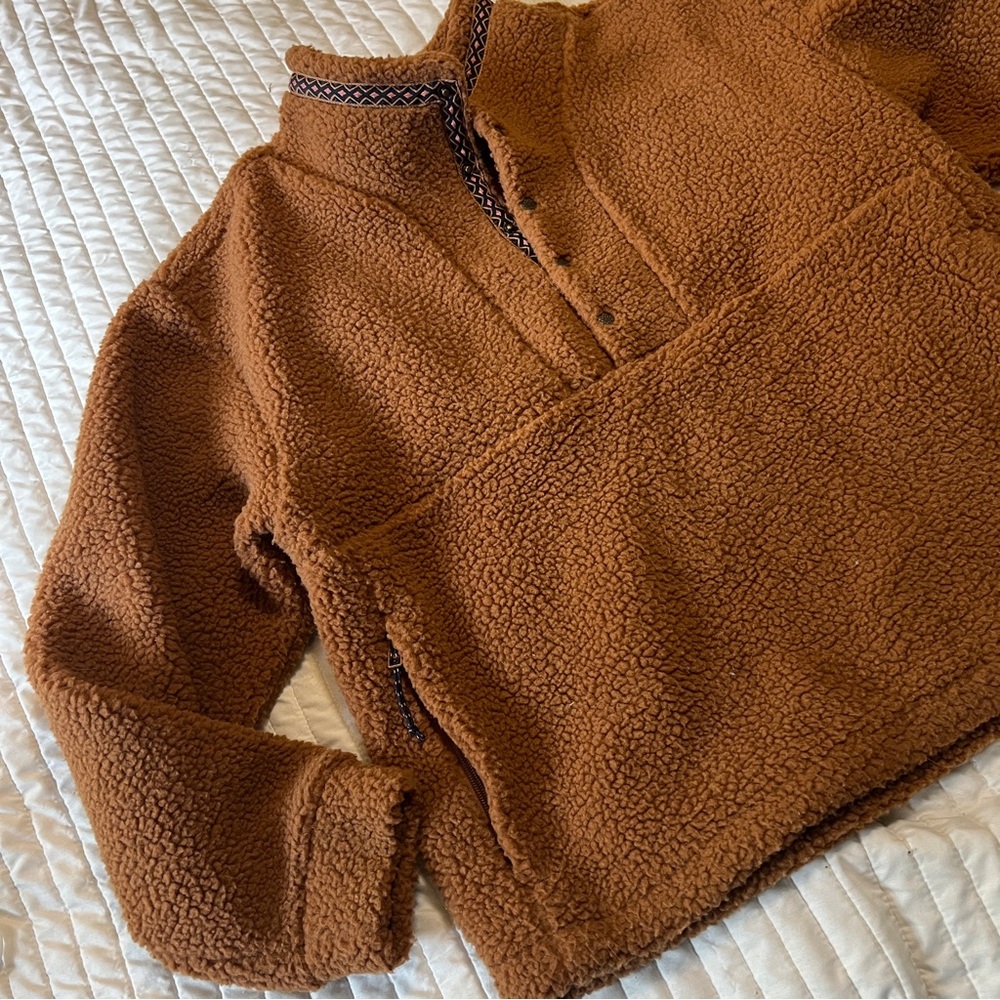 Alpine Design Women's 1/4 Snap Sherpa Pullover Sweater M - Picture 6 of 10